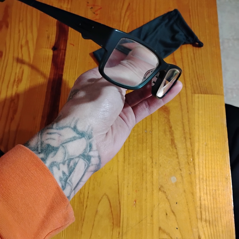 Oakley Matte Black Rectangular Glasses Frames - image 1